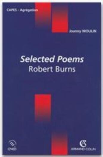 Couverture du livre « Selected poems - robert burns » de Joanny Moulin aux éditions Armand Colin