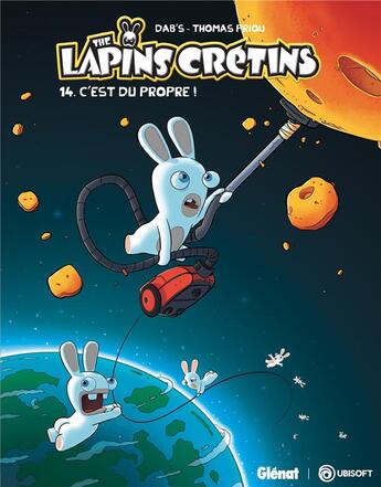 Couverture du livre « The Lapins Crétins t.14 : C'est du propre ! » de Dab'S et Thomas Priou aux éditions Glenat