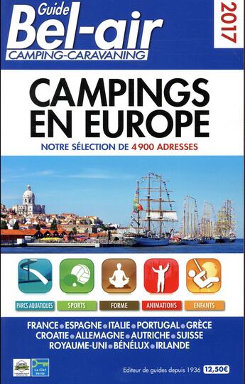 Couverture du livre « Campings en Europe » de Duparc Martine aux éditions Guide Bel Air