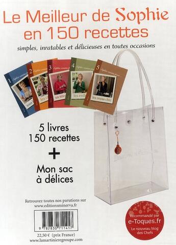 Couverture du livre « Le meilleur de Sophie en 150 recettes ; coffret : tous les jours ; un tête-à-tête ; les repas chics ; les copains ; les enfants » de Sophie Dudemaine aux éditions La Martiniere