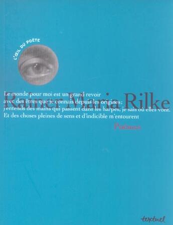 Couverture du livre « Poemes (ne) » de Rilke aux éditions Textuel