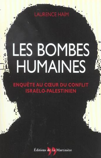 Couverture du livre « Les Bombes Humaines » de Haim/Kovacs aux éditions La Martiniere