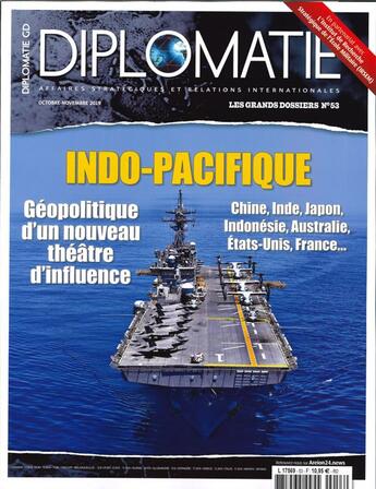 Couverture du livre « Diplomatie gd n 53 indo-pacifique - octobre/novembre 2019 » de  aux éditions Diplomatie