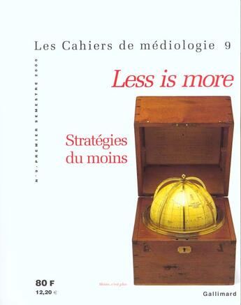 Couverture du livre « Less is more - strategies du moins » de  aux éditions Gallimard