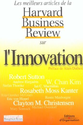 Couverture du livre « Les meilleurs articles de la harvard business sur l'innovation » de Klisnick Jean-Louis aux éditions Organisation