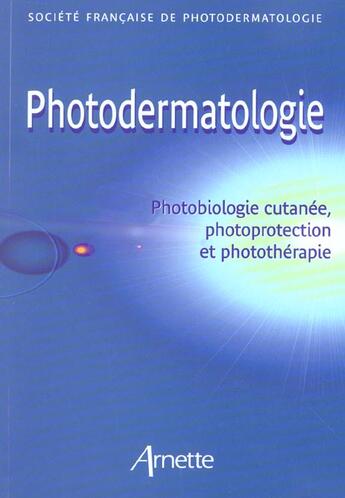 Couverture du livre « Photodermatologie » de Schmutz Jl aux éditions Arnette