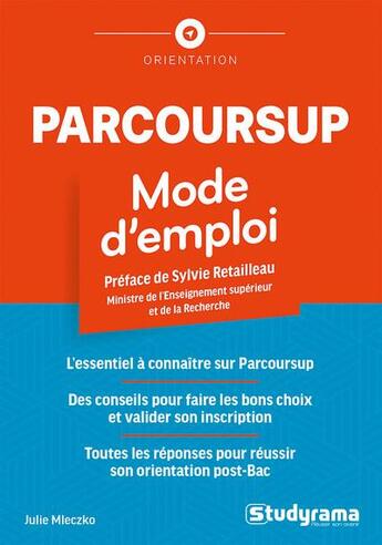 Couverture du livre « Mode d'emploi » de Julie Mleczko aux éditions Studyrama