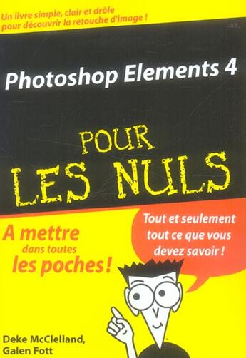 Couverture du livre « Photoshop elements 4 pour les nuls » de Deke Mcclelland et Galen Fott aux éditions First Interactive