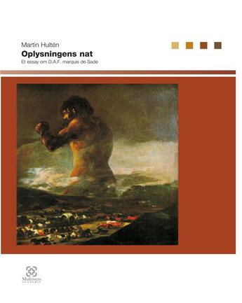 Couverture du livre « Oplysningens nat et essay om D.A.F. marquis de sade » de Martin Hulten aux éditions Books On Demand