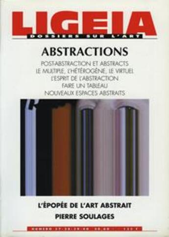Couverture du livre « Ligeia n 37 abstractions 2002 » de  aux éditions Revue Ligeia