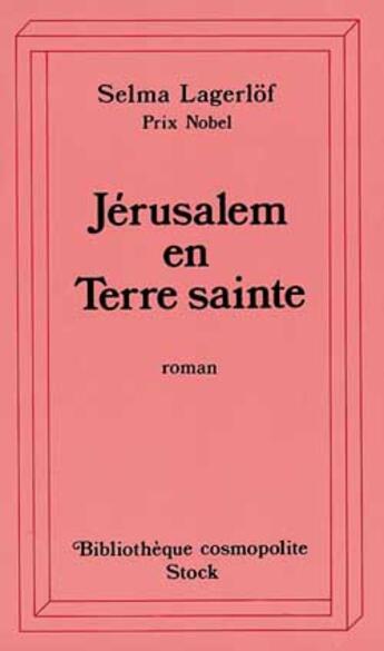Couverture du livre « Jerusalem en terre sainte » de Lagerlof-S aux éditions Stock