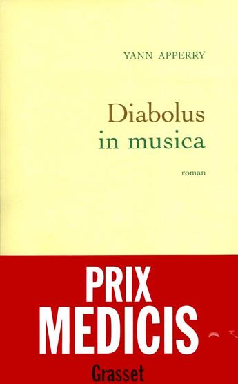 Couverture du livre « Diabolus in musica » de Yann Apperry aux éditions Grasset