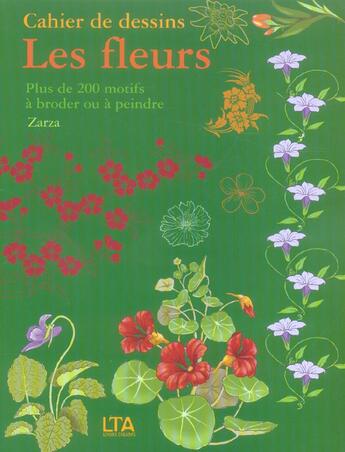 Couverture du livre « Cahier de dessins - les fleurs » de Zarza/Vernichon aux éditions Le Temps Apprivoise