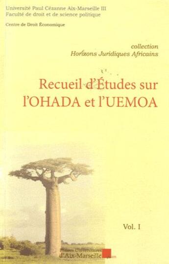 Couverture du livre « Recueil d'études sur l'OHADA et l'UEMOA » de  aux éditions Pu D'aix Marseille