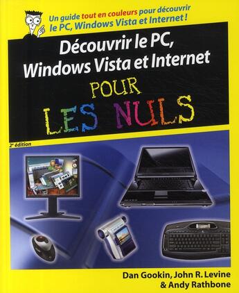 Couverture du livre « Découvrir le PC, windows vista et internet pour les nuls (2e édition) » de Gookin/Levine aux éditions First Interactive