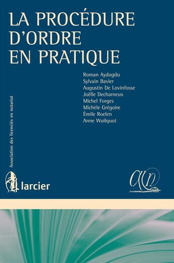 Couverture du livre « La procedure d ordre en pratique » de  aux éditions Éditions Larcier