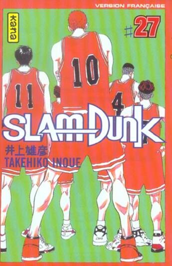 Couverture du livre « Slam dunk Tome 27 » de Takehiko Inoue aux éditions Kana