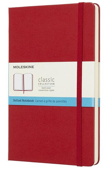 Couverture du livre « Carnet pointillé grand format rigide rouge scarlet » de  aux éditions Moleskine