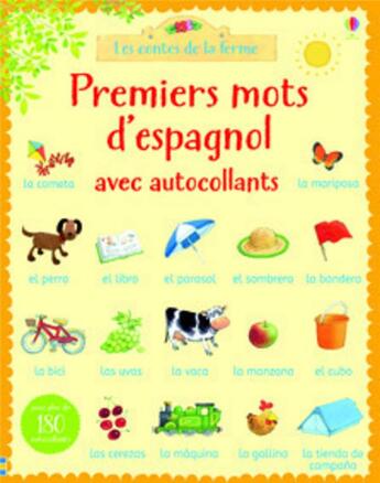 Couverture du livre « Premiers mots d'espagnol avec autocollants » de Heather Amery aux éditions Usborne