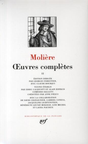 Couverture du livre « Oeuvres complètes Tome 2 » de Moliere aux éditions Gallimard