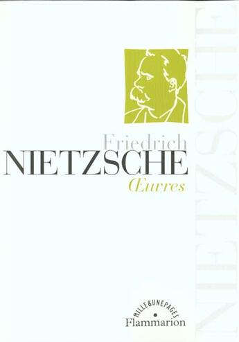 Couverture du livre « Oeuvres » de Friedrich Nietzsche aux éditions Flammarion