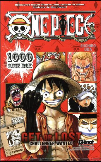 Couverture du livre « One Piece : coffret : quiz book Tome 1 et Tome 2 » de Eiichiro Oda aux éditions Glenat