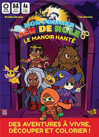 Couverture du livre « Le manoir hanté, mon premier jeu de rôle : une aventure à colorier » de Tim Devine et Kristin Devine et Xar623 aux éditions Ynnis