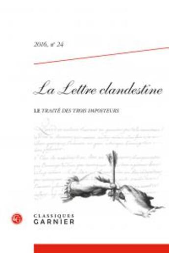 Couverture du livre « La lettre clandestine t.24 » de  aux éditions Classiques Garnier