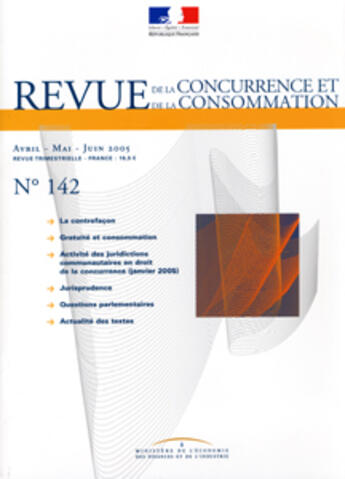 Couverture du livre « Revue de la concurrence et de la consommation » de  aux éditions Documentation Francaise