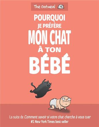 Couverture du livre « Pourquoi je préfère mon chat à ton bébé » de The Oatmeal aux éditions Robinson