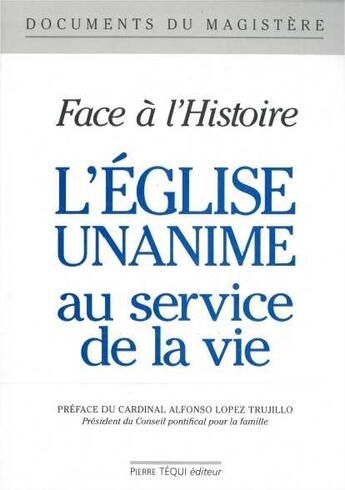 Couverture du livre « Eglise unanime au service de la vie » de  aux éditions Tequi