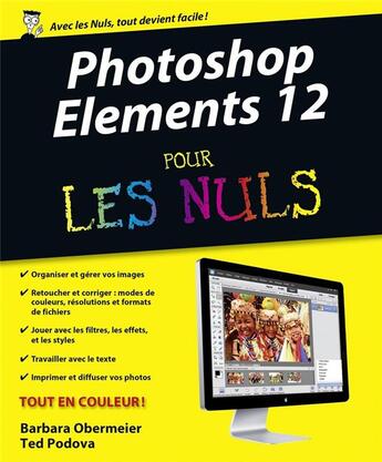 Couverture du livre « Photoshop elements 12 pour les nuls » de Barbara Obermeier aux éditions First Interactive