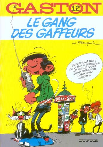 Couverture du livre « Gaston Tome 12 : le gang des gaffeurs » de Jidehem et Andre Franquin aux éditions Dupuis
