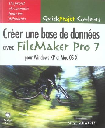 Couverture du livre « Creer une base de donnees avec filemaker pro 7 » de Steve Schwartz aux éditions Pearson