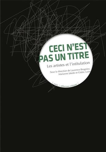 Couverture du livre « Pouvoirs du titre ; genèse et enjeux de l'intitulation artistique à l'époque contemporaine (XIXe-XXIe siècles) » de  aux éditions Fage