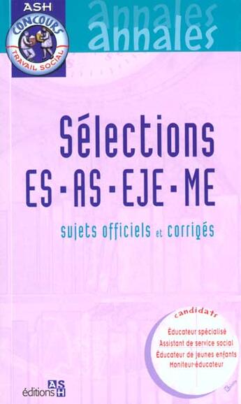 Couverture du livre « Selection es-as-eje-me » de Le Masson aux éditions Ash