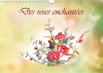 Couverture du livre « Des roses enchantees calendrier mural 2018 din a4 horizontal - des roses dessinees aux crayon » de Djeric D aux éditions Calvendo