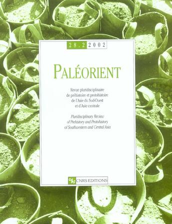 Couverture du livre « Paleorient 28 : 2 - 2002 » de  aux éditions Cnrs