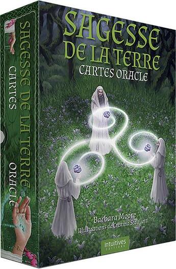 Couverture du livre « Coffret sagesse de la terre : cartes oracle » de Barbara Moore et Christina Scagliotti aux éditions Editions Intuitives