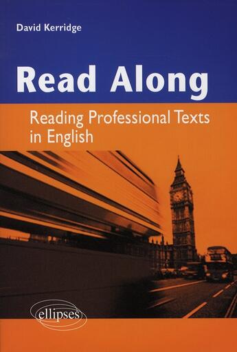 Couverture du livre « Read along reading professional ; texts in english » de David Kerridge aux éditions Ellipses