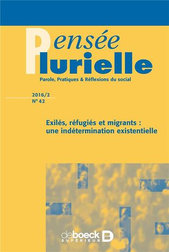 Couverture du livre « Pensee plurielle 2016/2 - 42 » de  aux éditions De Boeck Superieur