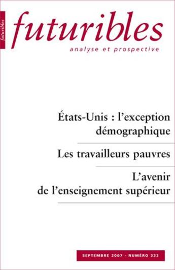 Couverture du livre « Etats-Unis ; l'exception démographique » de Damon/Eberstadt/Kehm aux éditions Futuribles