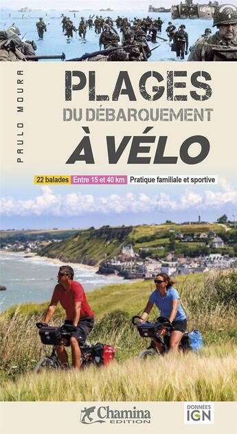 Couverture du livre « Plages du debarquement à vélo » de Paulo Moura aux éditions Chamina