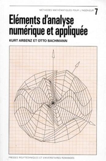 Couverture du livre « Elements danalyse numeriq » de Arbenz aux éditions Ppur