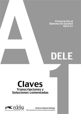 Couverture du livre « Preparacion dele ; A1 ; corrigés » de Alzugaray P. aux éditions Didier