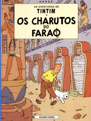 Couverture du livre « As aventuras de Tintim t.4 ; os charutos do farao » de Herge aux éditions Casterman