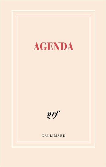 Couverture du livre « Agenda (édition 2019) » de  aux éditions Gallimard