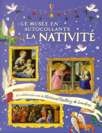 Couverture du livre « Le musée en autocollants ; la nativité » de Jane Chisholm aux éditions Usborne