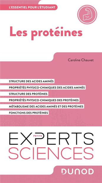 Couverture du livre « Les protéines : l'essentiel pour l'étudiant » de Caroline Chauvet aux éditions Dunod