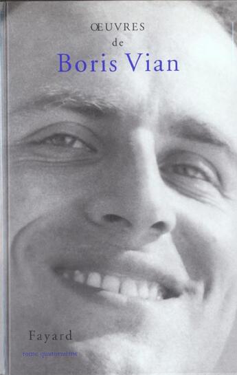 Couverture du livre « Oeuvres t.14 » de Boris Vian aux éditions Fayard